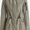 Khujo Parkas Parka Mi-saison CATHARINA Femme Kaki -Khujo Soldes Magasin 65bd50872ba157edc0074630c9880f3b