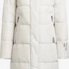Khujo Manteaux De Mi-saison Manteau Mi-saison Soulani Femme Blanc Cassé -Khujo Soldes Magasin 6a4ce609abbf356fc2cafc459b336261