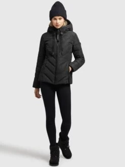 Khujo Vestes De Mi-saison Veste Mi-saison Stern Femme Noir -Khujo Soldes Magasin 6bd8f0791613a61375126922a4924d94