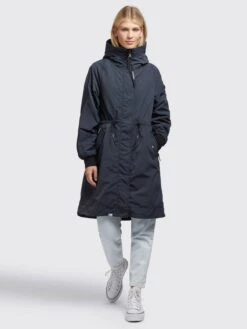 Khujo Manteaux De Mi-saison Manteau Mi-saison SILICA Femme Gris Foncé -Khujo Soldes Magasin 6c285b8627aa20bb79ee939c5d116ff9