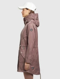 Khujo Parkas Parka Mi-saison ONDA2 Femme Marron -Khujo Soldes Magasin 6e2570ac841c6ec427477a06402e9429