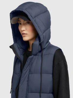 Khujo Vestes Sans Manches Gilet Tourin Femme Marine -Khujo Soldes Magasin 6e67ba4285b02dbf9560a8fd6f59b857