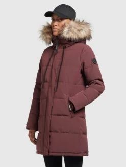 Khujo Manteaux Dhiver Manteau D’hiver Cloren Femme Rouge Foncé -Khujo Soldes Magasin 6e8df25f2bfeef874ef8d8cdb13515e1