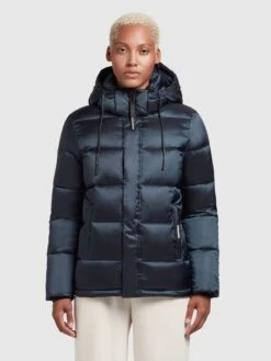 Khujo Vestes Dhiver Veste D’hiver Evona Femme Bleu Nuit -Khujo Soldes Magasin 7544e1c075b07103247cc10c5acc4d23