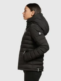 Khujo Vestes De Mi-saison Veste Mi-saison Lovina Femme Noir -Khujo Soldes Magasin 7671ade848304b15453bd0d1d63a95db