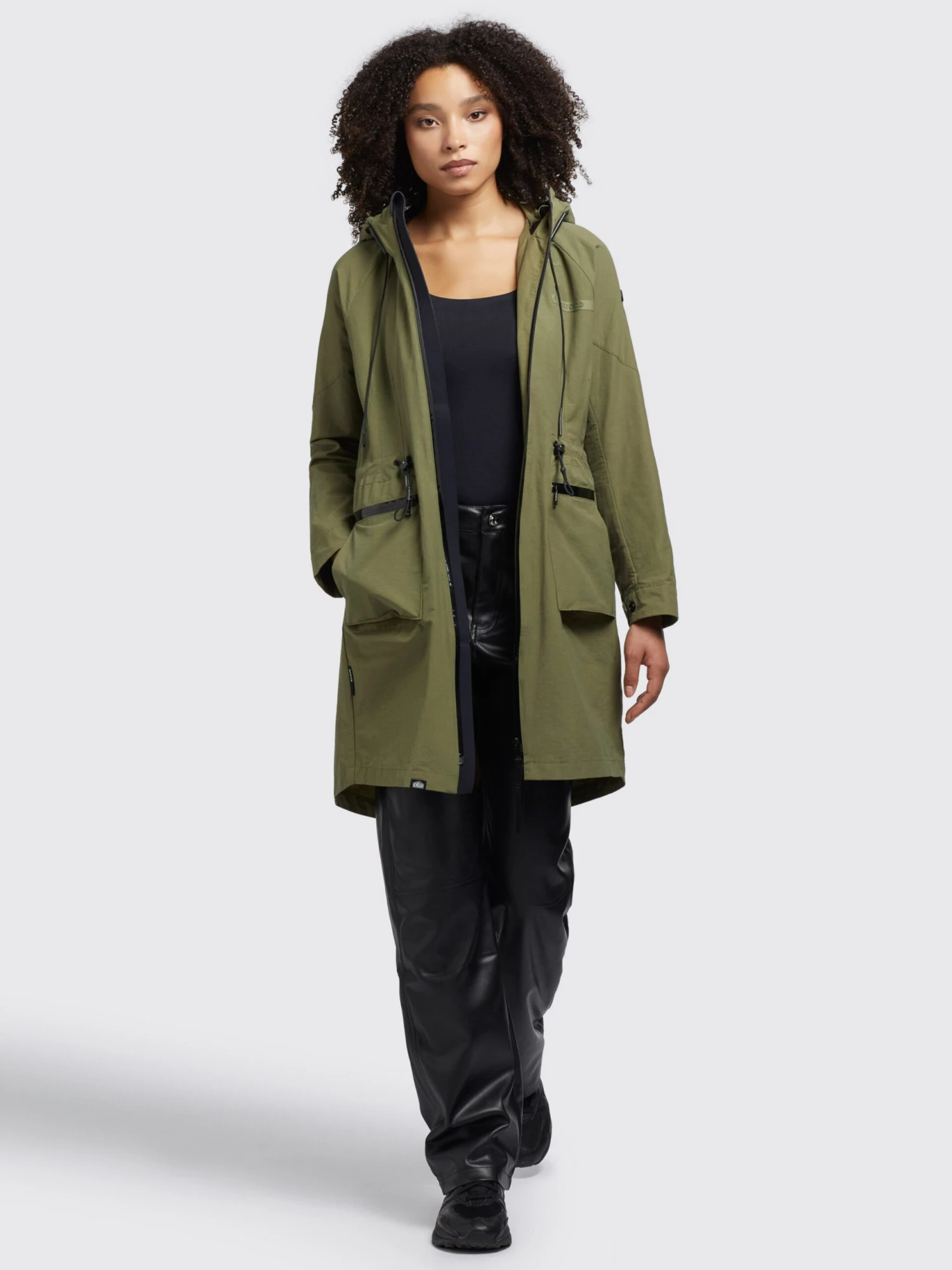 Khujo Parkas Parka Mi-saison Femme Olive 8 Khujo Parkas Parka Mi-saison Femme Olive – Image 6