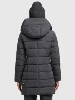 Khujo Manteaux Courts Manteau D’hiver Floyt Femme Gris Foncé -Khujo Soldes Magasin 78e62d706734a4873964f02700310daa