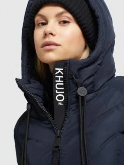 Khujo Vestes De Mi-saison Veste Mi-saison Stern Femme Bleu Foncé -Khujo Soldes Magasin 7a32c384148f82d45fef59517172fc74