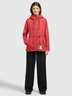 Khujo Vestes De Mi-saison Veste Mi-saison SESIA Femme Rouge -Khujo Soldes Magasin 7b31ca0e9163816194803eb2fc782e10