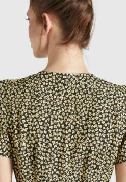 Khujo Robes Fluides Robe-chemise Porgy Femme Jaune Pastel / Noir -Khujo Soldes Magasin 7ba28fc11f32b953027d25a1006b75fa