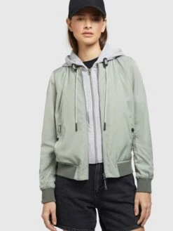 Khujo Vestes De Mi-saison Veste Mi-saison PERSEE Femme Vert Pastel -Khujo Soldes Magasin 7c4198f1d23ab1bae6ff6871437d7f40