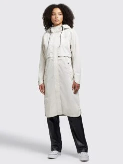 Khujo Manteaux De Mi-saison Manteau Mi-saison Jomana Femme Blanc Cassé -Khujo Soldes Magasin 7fc79d24c4a66ce5abde1b89a112a337