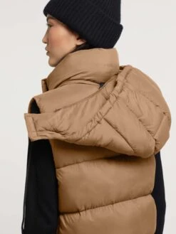 Khujo Vestes Sans Manches Gilet Eden Femme Noisette -Khujo Soldes Magasin 800065465832a66f8141de81cfd3453a