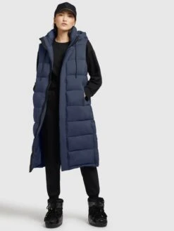 Khujo Vestes Sans Manches Gilet Tourin Femme Marine -Khujo Soldes Magasin 84354414e5961683814db7ff46fa6b0d