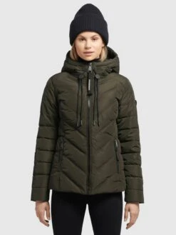 Khujo Vestes De Mi-saison Veste Mi-saison Stern Femme Kaki -Khujo Soldes Magasin 8469603080cf0538fcf944ba0b45d393