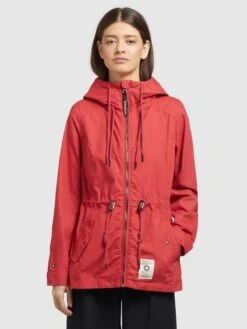 Khujo Vestes De Mi-saison Veste Mi-saison SESIA Femme Rouge -Khujo Soldes Magasin 86aa3009bf2a61412101f36724776dc5