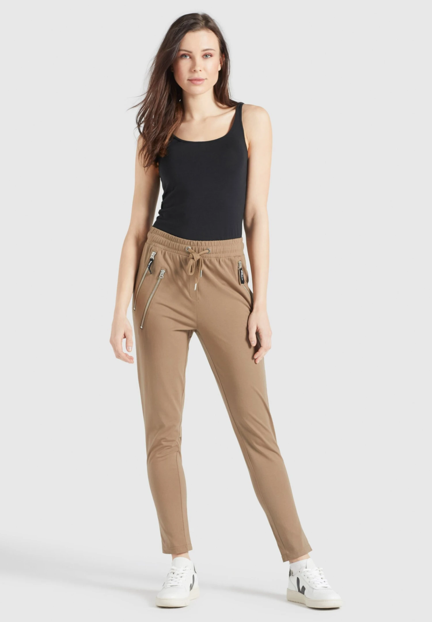 Khujo Pantalons De Survêtement Coupe Slim Pantalon Lyndsy Femme Noisette 5 Khujo Pantalons De Survêtement Coupe Slim Pantalon Lyndsy Femme Noisette – Image 3