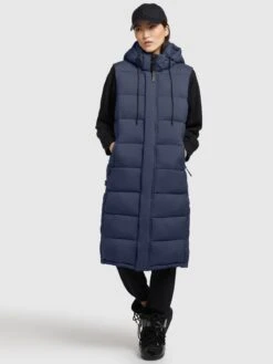 Khujo Vestes Sans Manches Gilet Tourin Femme Marine -Khujo Soldes Magasin 8ea67cfc0c51cf630e38d76db5ca8842
