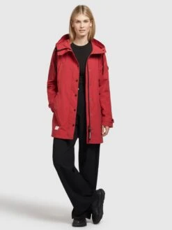 Khujo Vestes De Mi-saison Veste Mi-saison Femme Rouge -Khujo Soldes Magasin 994ff7213d8ae602d3ca0afbc62af715