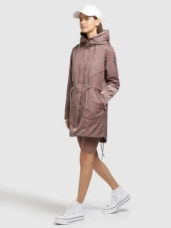 Khujo Parkas Parka Mi-saison ONDA2 Femme Marron -Khujo Soldes Magasin 9a672f53c94e020ac3b78ca00d56f44f