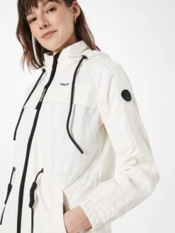 Khujo Manteaux De Mi-saison Manteau Mi-saison VOYA3 Femme Blanc -Khujo Soldes Magasin 9aafe4b6374913b56dd8e770504de5fb
