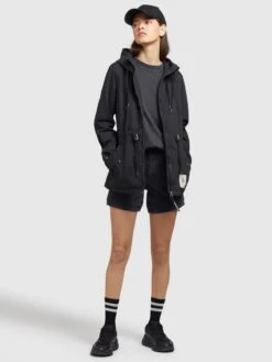 Khujo Vestes De Mi-saison Veste Mi-saison SESIA Femme Noir -Khujo Soldes Magasin 9d0b18510acaa5b564d56439819f0f30
