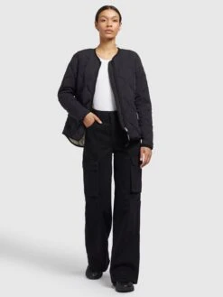 Khujo Vestes De Mi-saison Veste Mi-saison ALMA Femme Noir -Khujo Soldes Magasin 9df471971768f3370a5137b73249a5f8