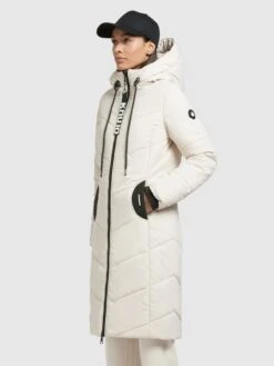 Khujo Manteaux Dhiver Manteau D’hiver Aribay 3 Femme Blanc Cassé -Khujo Soldes Magasin 9f106ca338701f04084504a882d8e428