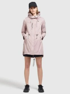 Khujo Parkas Parka Mi-saison DAYES Femme Rose -Khujo Soldes Magasin a44beb1b59b255a3aa4014d36174a5df