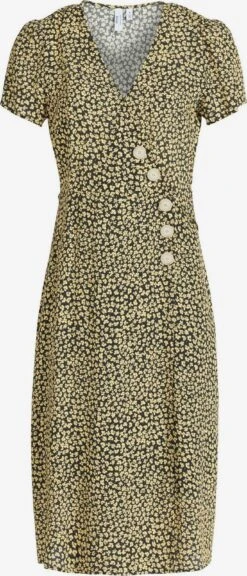 Khujo Robes Fluides Robe-chemise Porgy Femme Jaune Pastel / Noir