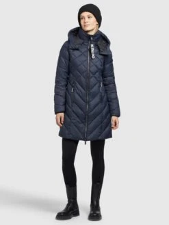 Khujo Manteaux De Mi-saison Manteau Mi-saison Aneth Femme Bleu Marine -Khujo Soldes Magasin a81b17579e1c33cd94aa062d202504d2