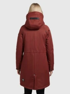 Khujo Parkas Parka Mi-saison Femme Rouge Rouille -Khujo Soldes Magasin aae34fa000e1719f6ff3d7ed57fc74ac