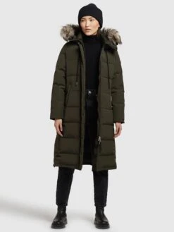 Khujo Manteaux Dhiver Manteau D’hiver LOLL Femme Kaki -Khujo Soldes Magasin ab031ad11a79c747d1c1e587d891612b