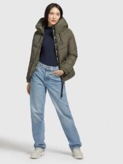 Khujo Vestes Dhiver Veste D’hiver Esila Femme Kaki -Khujo Soldes Magasin ac21cca73b786338dd8995fdfb079e48