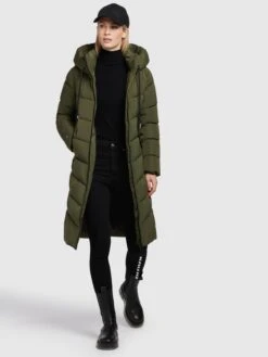 Khujo Manteaux De Mi-saison Manteau Mi-saison Klayd Femme Olive -Khujo Soldes Magasin ad147a2b143301d719530321493c523e