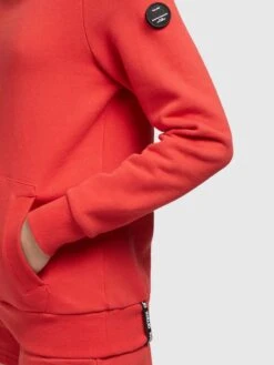 Khujo Sweats à Capuche Sweat-shirt Rhabea Femme Rouge Orangé -Khujo Soldes Magasin b32e0ede061d04f08f5d51bde0a484c4