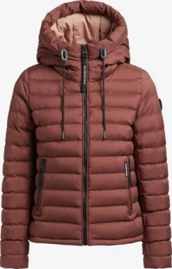 Khujo Vestes Dhiver Veste D’hiver LOVINA3 MATT Femme Rouge Foncé