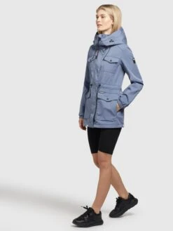 Khujo Parkas Parka Mi-saison ELST Femme Bleu -Khujo Soldes Magasin b8f0196bc3c1a63724db3d42e1b03f8e