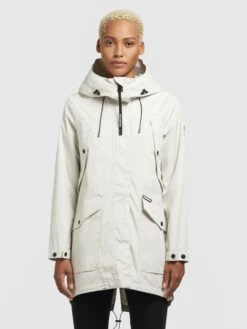 Khujo Manteaux De Mi-saison Manteau Mi-saison AIRA Femme Gris Clair -Khujo Soldes Magasin b9608f3a1dd862ba317b0d20f51e3e65