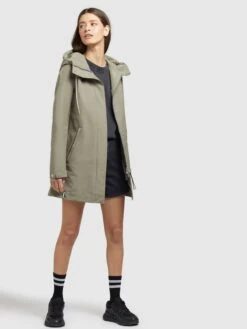 Khujo Manteaux De Mi-saison Manteau Mi-saison Artisa Femme Gris / Vert 11 Khujo Manteaux De Mi-saison Manteau Mi-saison Artisa Femme Gris / Vert -Khujo Soldes Magasin bc8e577941b7308f9e342d39650300a8