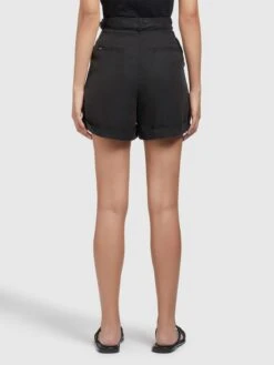 Khujo Shorts Loosefit Pantalon à Pince Elida Femme Noir -Khujo Soldes Magasin be514c391b698ba3f596903748a8d001