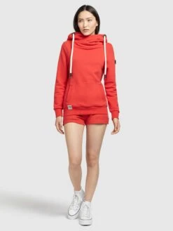Khujo Sweats à Capuche Sweat-shirt Rhabea Femme Rouge Orangé -Khujo Soldes Magasin c09f35371cd0bcc04a3e89ee28f1ab0f