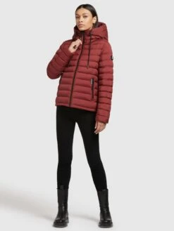 Khujo Vestes De Mi-saison Veste Mi-saison Lovina Femme Rouge Foncé -Khujo Soldes Magasin c56a4627c3c038ad03ff5f4f37712191