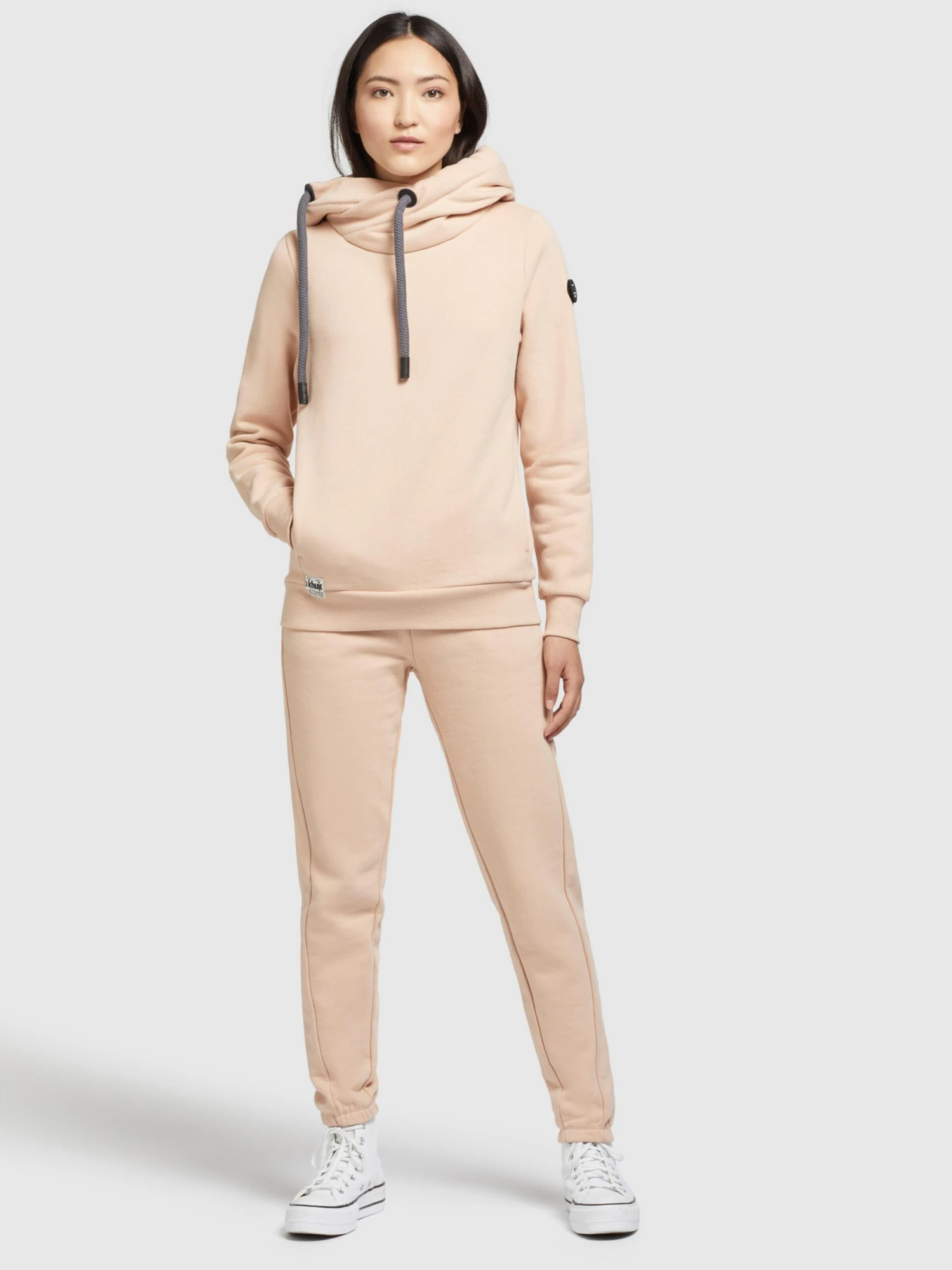 Khujo Sweats à Capuche Sweat-shirt Karima Femme Abricot 5 Khujo Sweats à Capuche Sweat-shirt Karima Femme Abricot – Image 3