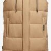Khujo Vestes Sans Manches Gilet MAGNETA MATT Femme Beige -Khujo Soldes Magasin c932ab69d6ee6994a5173321db53086b