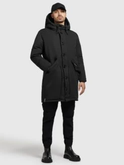 Khujo Parkas Parka D’hiver Terra Homme Noir -Khujo Soldes Magasin cc48df115e04e364a467362f5641887a