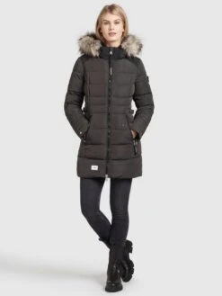 Khujo Manteaux Dhiver Manteau D’hiver Amaray Femme Anthracite -Khujo Soldes Magasin d1e8db6b60a74e47acc14e528a54d9b0