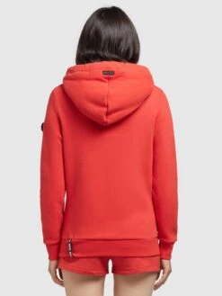 Khujo Sweats à Capuche Sweat-shirt Rhabea Femme Rouge Orangé -Khujo Soldes Magasin d3012883615bc97cdcb00eccc8cb2cd8