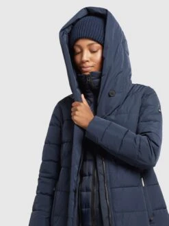 Khujo Manteaux Courts Manteau D’hiver Floyt Femme Bleu Foncé -Khujo Soldes Magasin d58ad65069fdcd5c08646f30f8236674