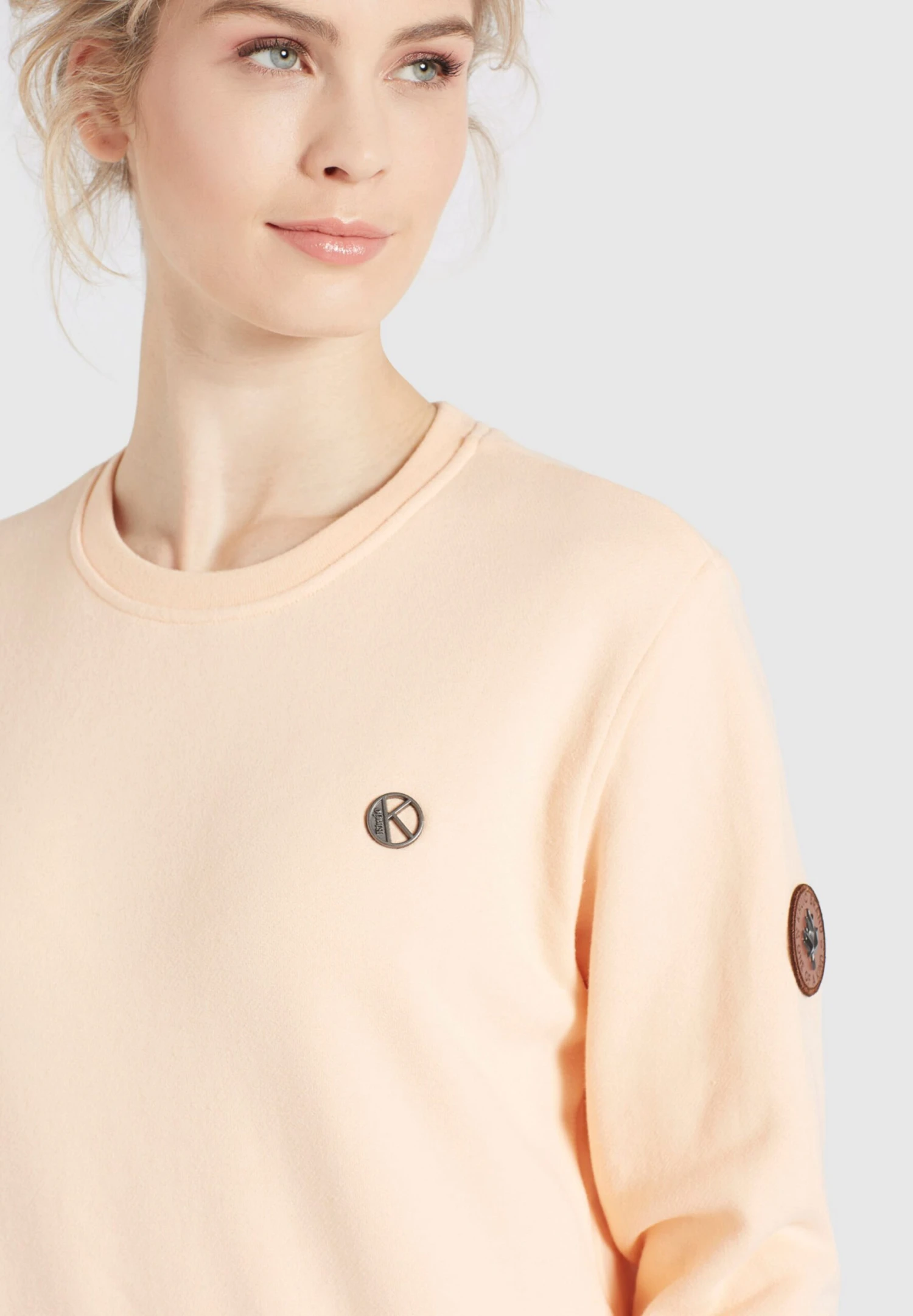 Khujo Sweats Sweat-shirt Lisel Femme Abricot 9 Khujo Sweats Sweat-shirt Lisel Femme Abricot – Image 7